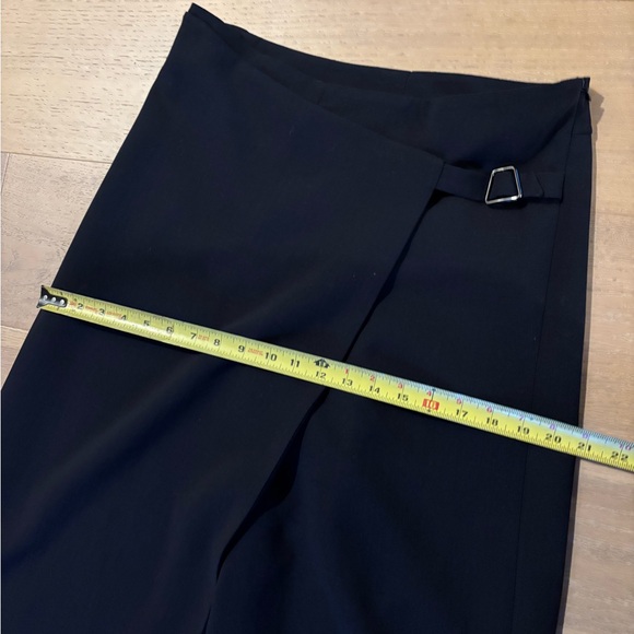 AKRIS Foss Wool Double Face Wide Leg Pants Apron Wrap Asymmetric Panel Trouser 8 - Picture 15 of 17